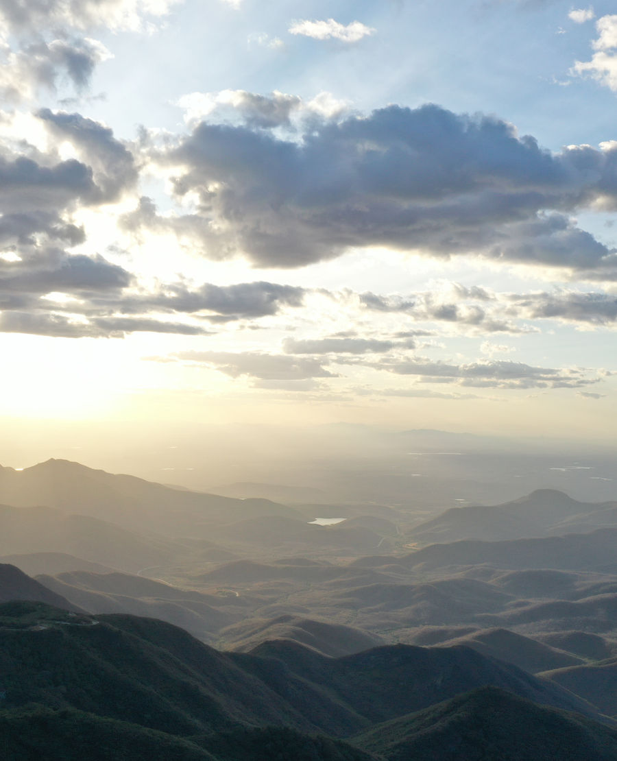 Serra de Baturité mountains at sunset, Ceará